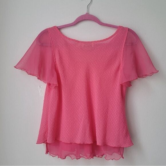 VICTORIA'S SECRET Pajama Short Set Sheer Pink Size Medium - Picture 5 of 8